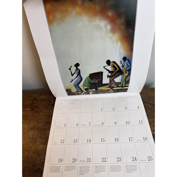 African American Black Jazz Blues Wall Calendar 2004 Art Prints Benny Andrews - Picture 7 of 10